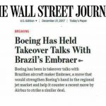 Americana Boeing quer comprar Embraer Brasileira. Sindicatos de S.J. dos Campos e Botucatu são contra