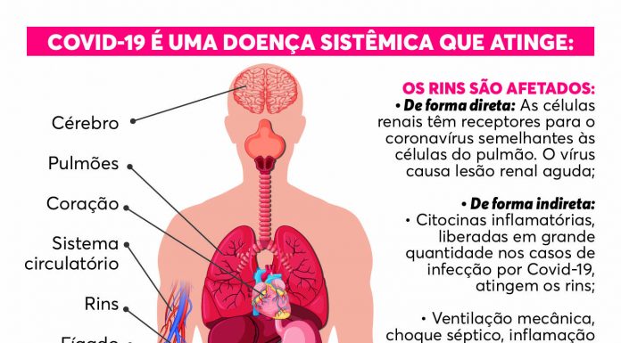 Os rins são órgãos bastante afetados pela Covid-19
