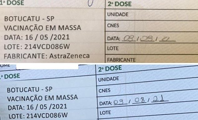 Botucatu: Aplicação da 2ª dose da vacina, na Vacinação em massa, deve ocorrer em dois dias, 8 e 9 de agosto