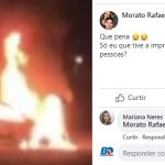 Botucatu: Formato de chamas em incêndio de carro chama atenção. “Só eu que tive a impressão que o fogo parece pessoas?”