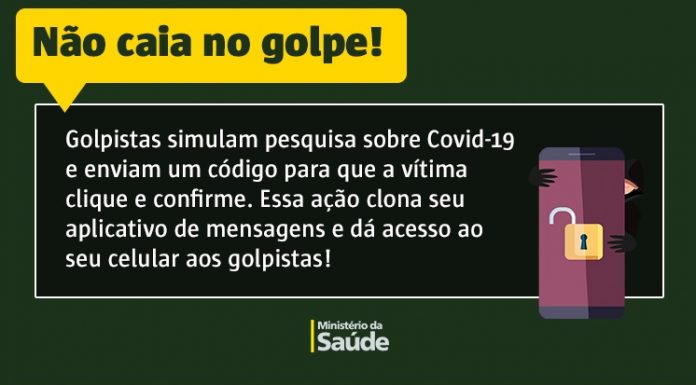 Botucatu: Falsa pesquisa do Ministério da Saúde sobre a Vacinação e Covid está sendo usada como isca por golpistas para clonar o WhatsApp