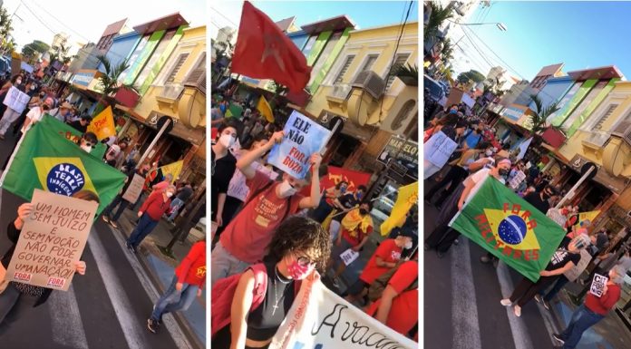 Botucatu: Manifestantes realizaram novo protesto contra o Presidente Bolsonaro pelas ruas da Cidade