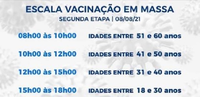 vacinação horario