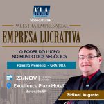 Botucatu terá palestra gratuita para empresários da cidade e da região no dia 23 de novembro