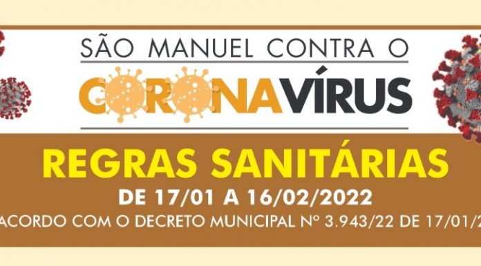São Manuel publica novo Decreto com Medidas Emergenciais para conter a propagação do Covid-19; Confira