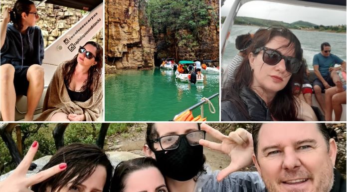 Família de Botucatu estava em uma lancha no lago no momento que a pedra caiu e atingiu embarcações em Capitólio. “Foi um susto tremendo, muitos gritos”