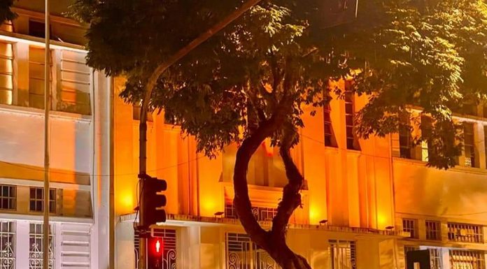 Botucatu: Prefeitura está iluminada de laranja pelo mês da prevenção a crueldade contra os animais