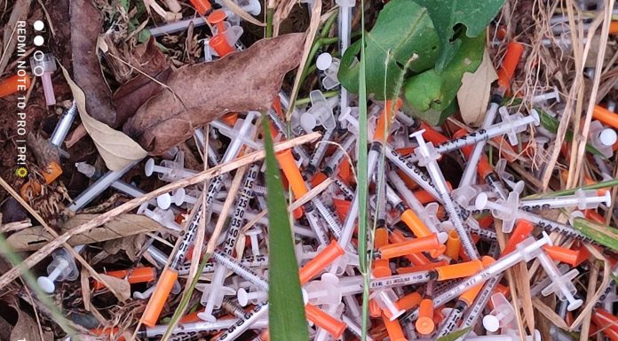 Botucatu: Moradora denuncia descarte irregular de seringas e lixo hospitalar em área verde
