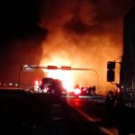 Botucatu: Caminhão pega fogo na Rodovia Castello Branco