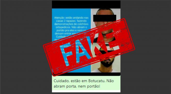 Botucatu: É falsa a mensagem divulgada no Whatsapp sobre assaltantes que se passam por vendedores de colchão na Cidade