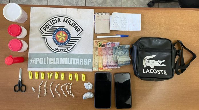 PM prende casal em Areiópolis por tráfico e associação para o tráfico de drogas