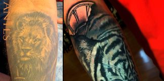 Técnica Cover Up recria artes de tatuagens antigas