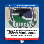 Botucatu: Menores são detidos pela GCM por tentativa de roubo em pizzaria; dupla também confessou assalto em bar no Centro