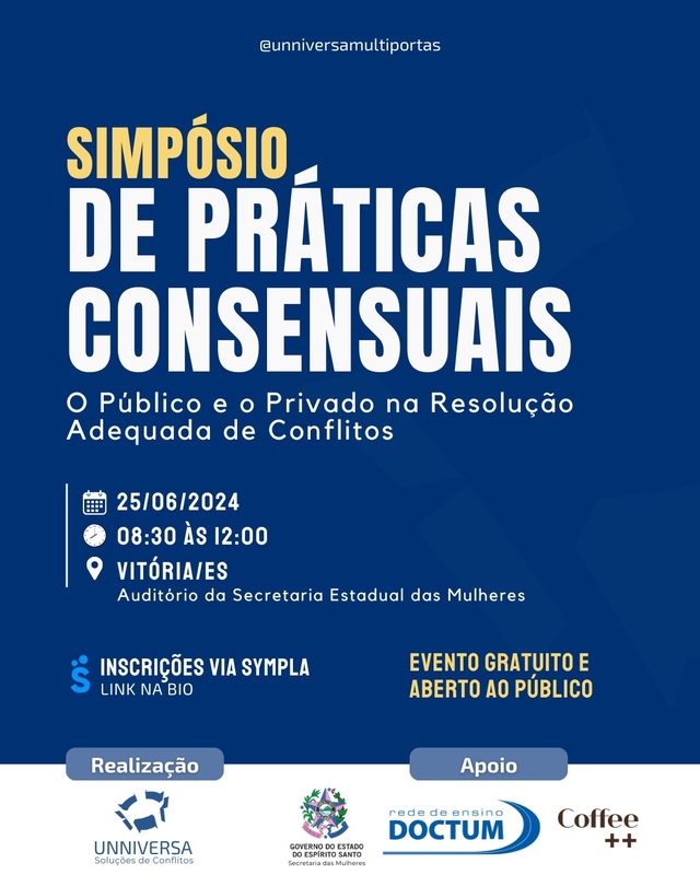 Simpósio gratuito discute práticas de resolução de conflitos Simpósio gratuito discute práticas de resolução de conflitos