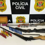 Botucatu: Operação conjunta da Polícia Civil prende dois homens com arsenal e investiga quadrilha especializada em roubos de defensivos agrícolas