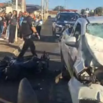GCM de Botucatu fica ferido após grave colisão com carro