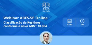 ABES-SP promoverá webinar gratuito sobre nova norma de resíduos ABES-SP promoverá webinar gratuito sobre nova norma de resíduos