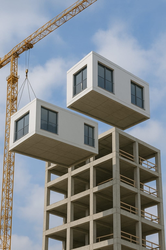 Sistema constrói estrutura e apartamentos ao mesmo tempo Sistema constrói estrutura e apartamentos ao mesmo tempo