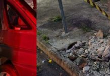 Adolescente de 17 anos colide carro contra poste na região da Vila Santana, em Botucatu