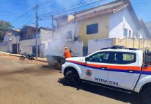Incêndio em caçamba chama atenção de moradores e mobiliza Defesa Civil em Botucatu