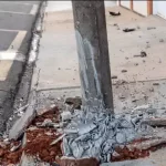 Após atingir poste e fugir, motorista é identificado por câmeras em Botucatu