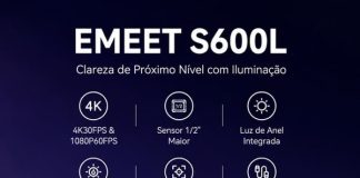EMEET lança S600L no Brasil para criadores e streamers EMEET lança S600L no Brasil para criadores e streamers