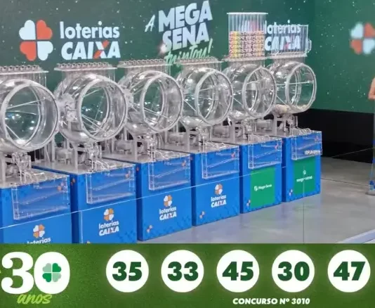 Duas apostas dividem o prêmio de mais de R$ 336 milhões da Mega-Sena 30 anos