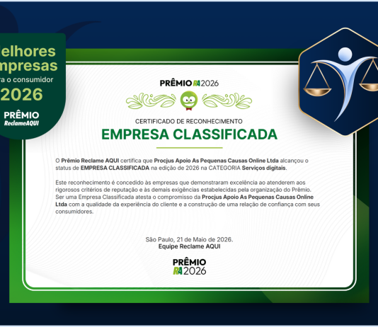 Procjus é classificada para o Prêmio Reclame AQUI 2026