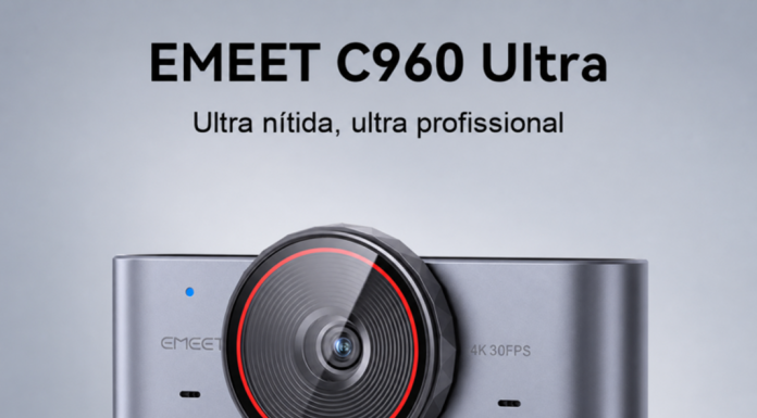 EMEET lança webcam 4K flagship C960 Ultra no Brasil