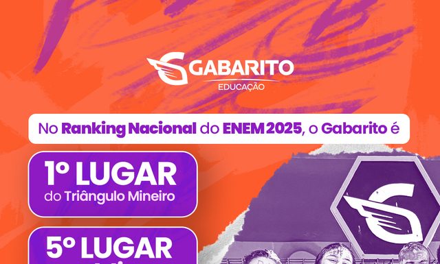 Gabarito Educação conquista 5ª posição no ENEM em Minas