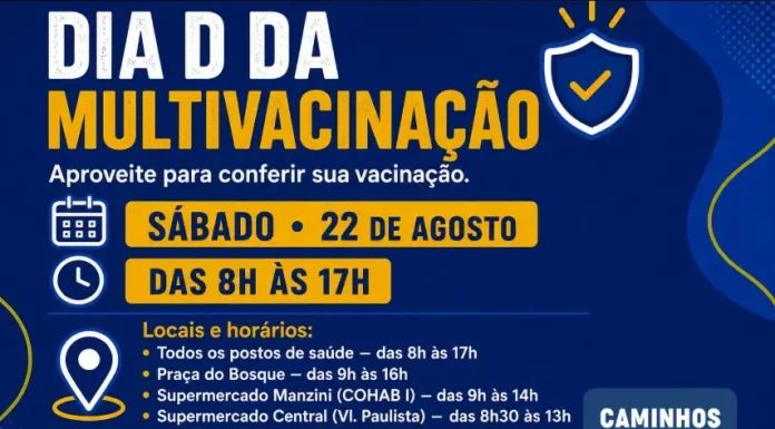 Botucatu: Dia D da Multivacinação terá todas as Unidades de Saúde abertas neste sábado (22)