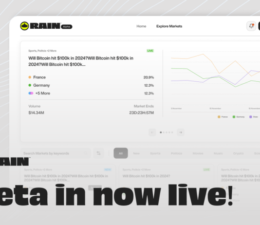Rain Trade adota modelo descentralizado em mercados preditivos