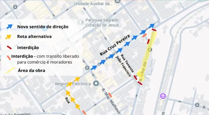 Botucatu: Obra da rua Tenente João Francisco começa nesta terça-feira (25) com operação especial de trânsito