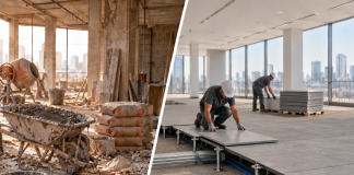Piso elevado avança com a construção sustentável
