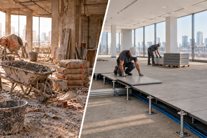 Piso elevado avança com a construção sustentável