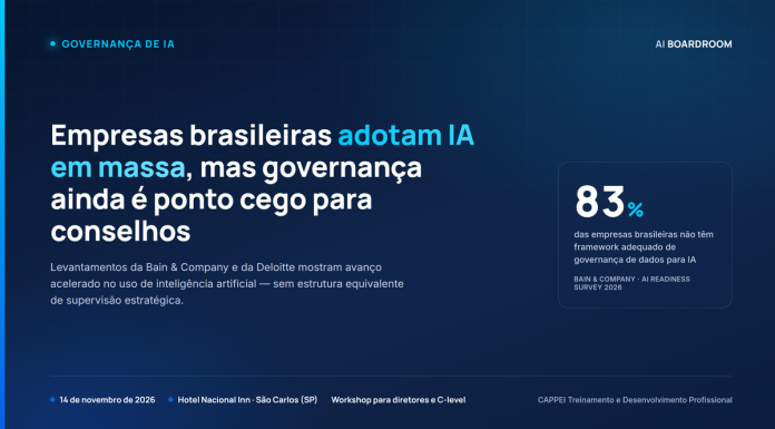 Adoção de IA avança, mas governança ainda é ponto cego Adoção de IA avança, mas governança ainda é ponto cego