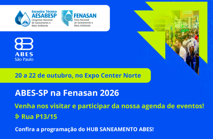 ABES-SP debate inovação e segurança hídrica na Fenasan 2026 ABES-SP debate inovação e segurança hídrica na Fenasan 2026